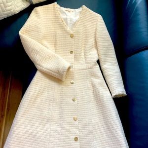 Maje Tweed Dress - size 2 Cream colour